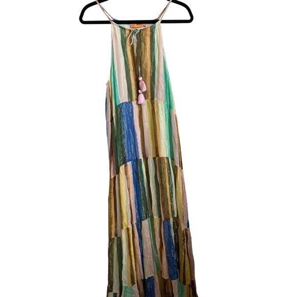 Oliphant Long Tiered Tassel Zanzibar Dress Size Medium NWT - Picture 2 of 8